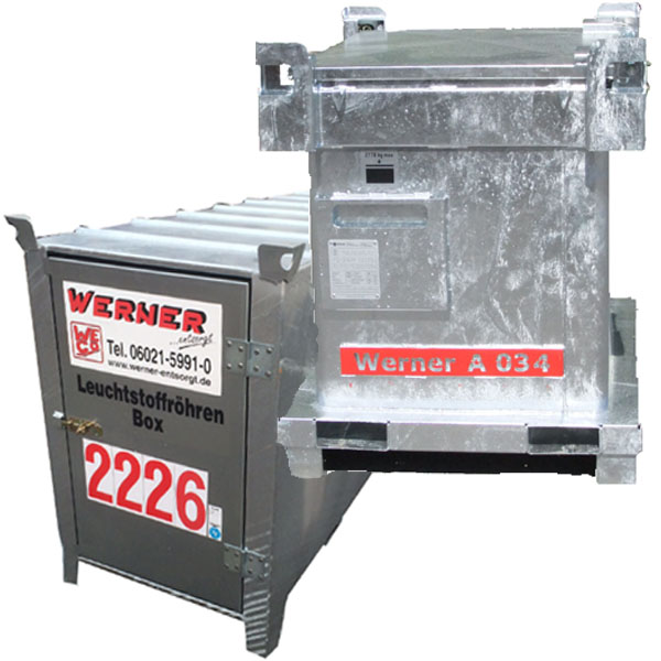 Leuchtstoffroehrenbox für die Entsorgung